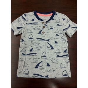 Carter’s Boys 3T Shark Graphic Short Sleeve Grey Tee